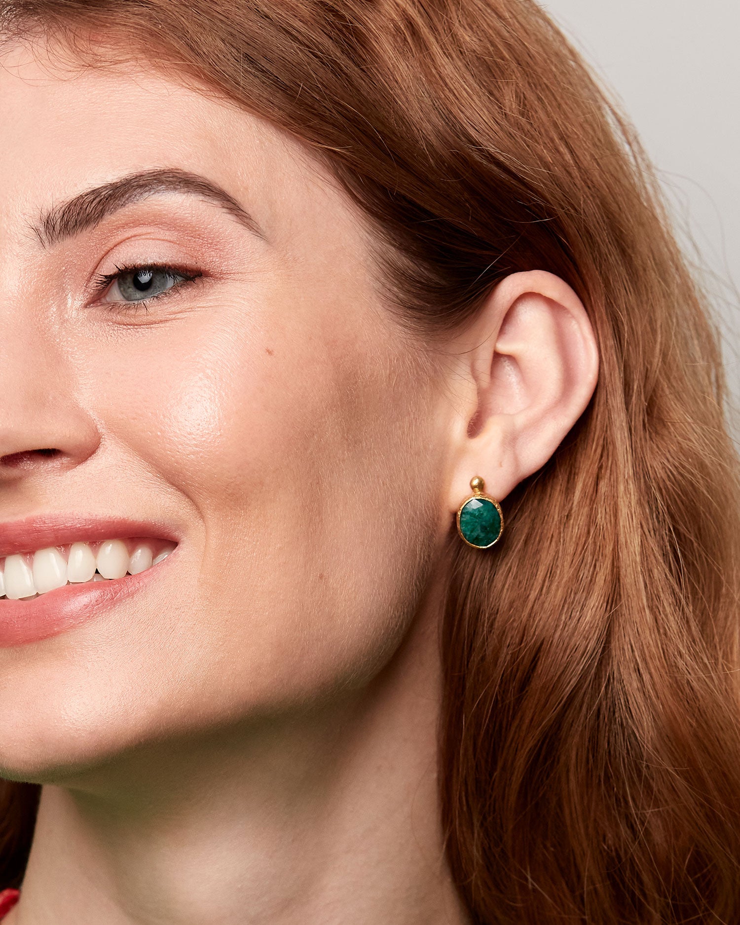 Siena Emerald Stud Earrings | Sustainable Jewellery by Ottoman Hands