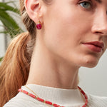 Siena Ruby Stud Earrings | Sustainable Jewellery by Ottoman Hands