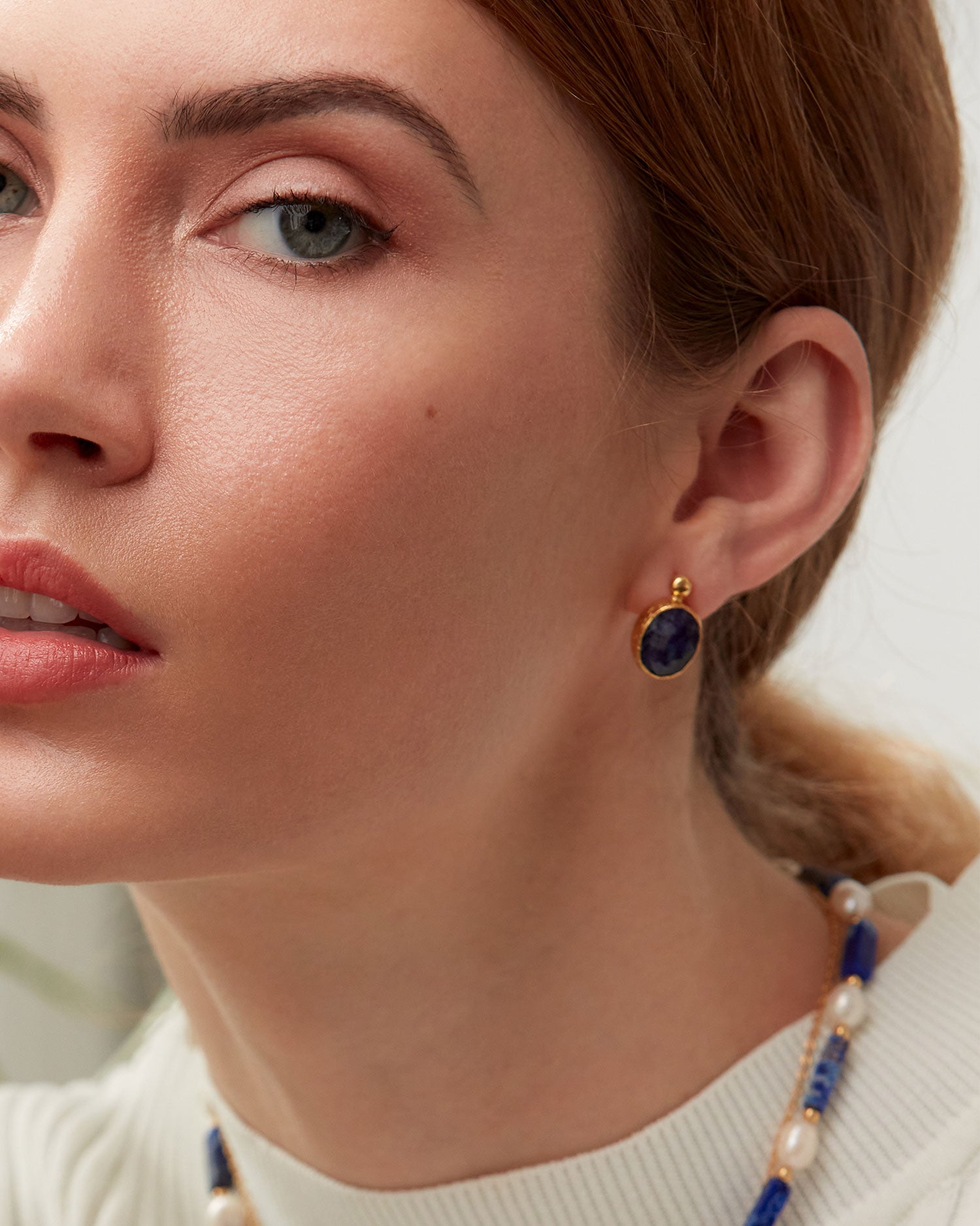 Siena Sapphire Stud Earrings | Sustainable Jewellery by Ottoman Hands