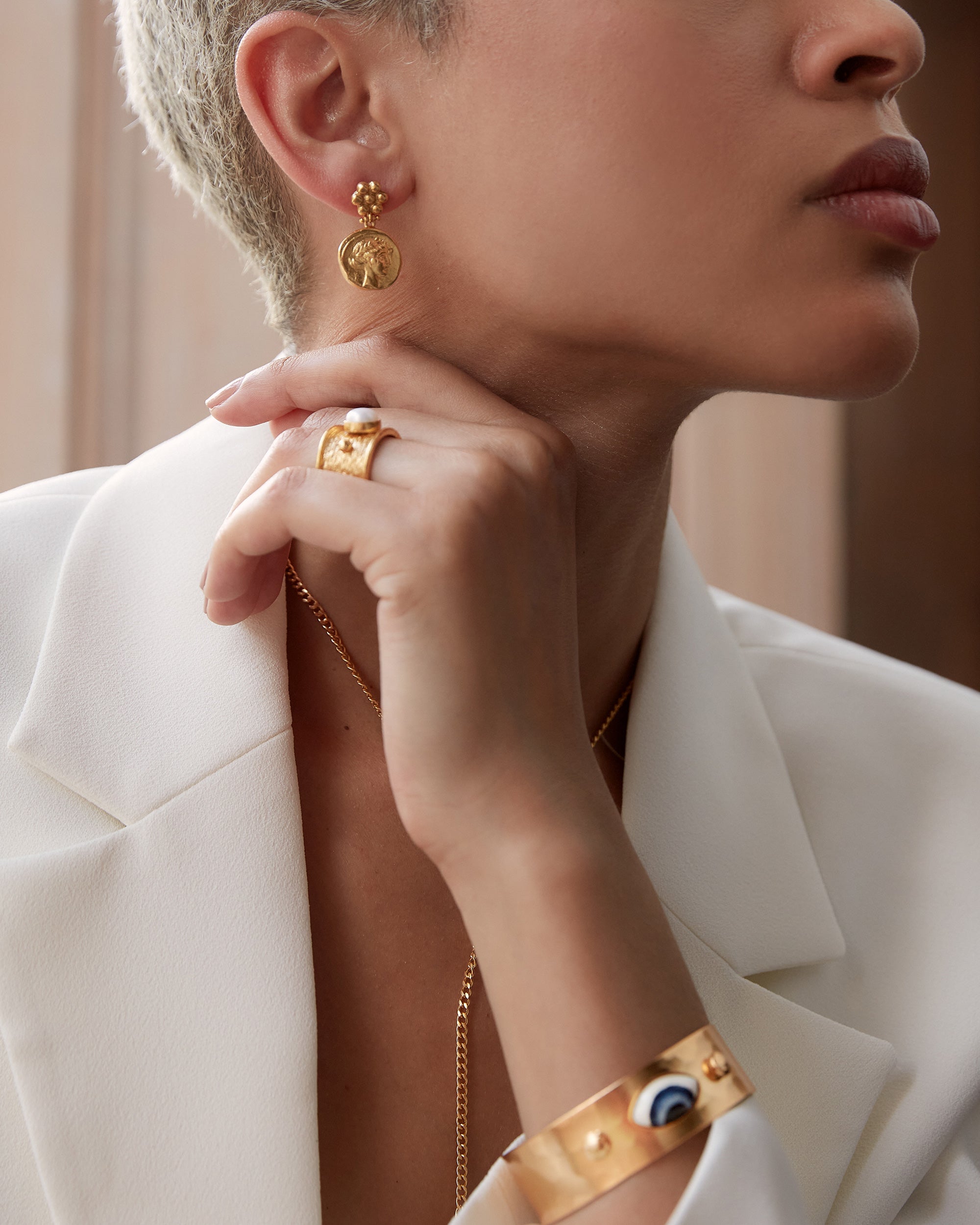 Della Pearl Band Ring | Sustainable Jewellery by Ottoman Hands
