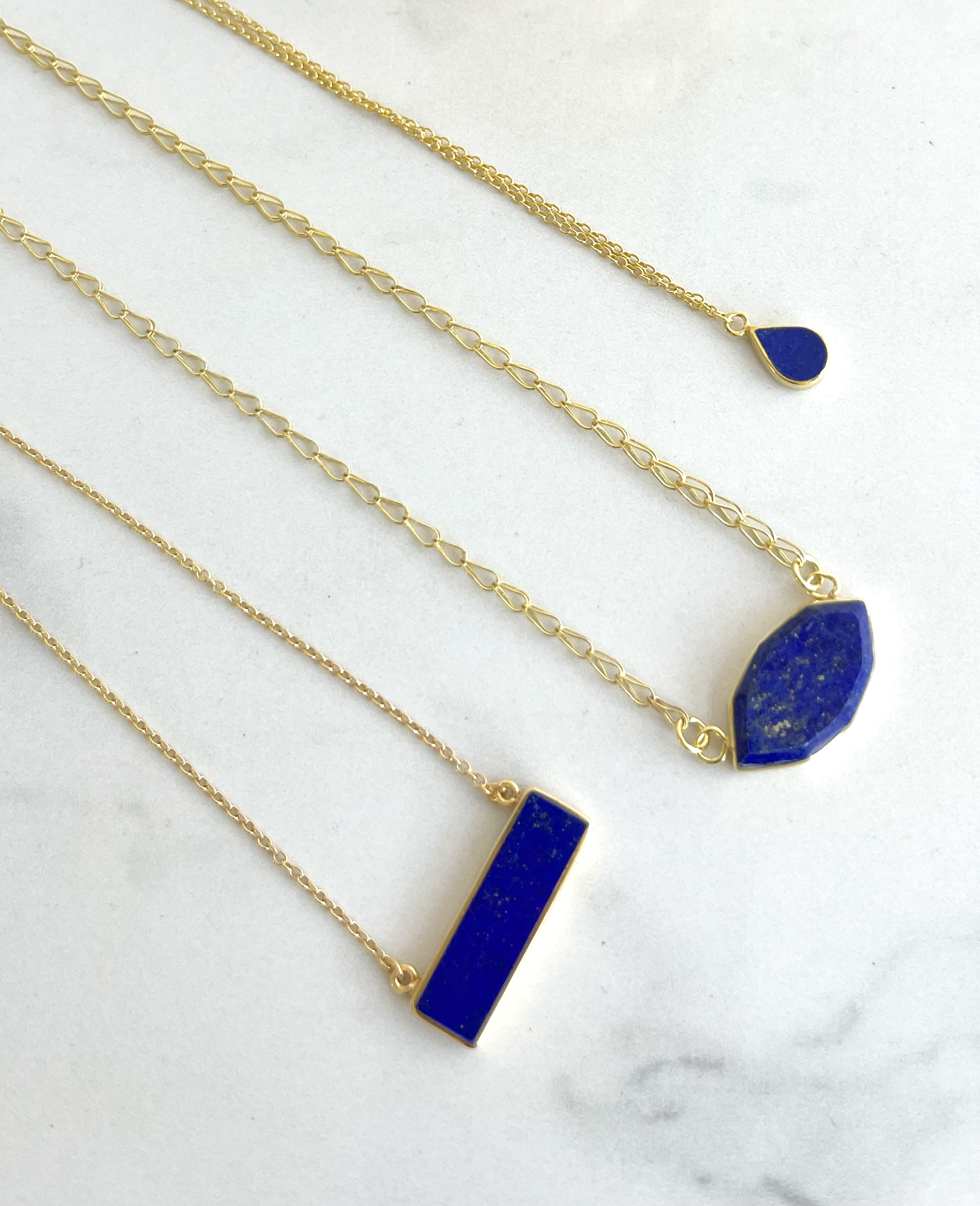 Arya Lapis Solid Eye Pendant Necklace | Sustainable Jewellery by Ottoman Hands