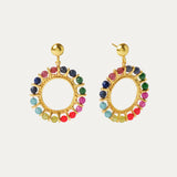 Acadia Multi Colour Beaded Front Hoop Earrings | Sustainable Jewellery by Ottoman Hands