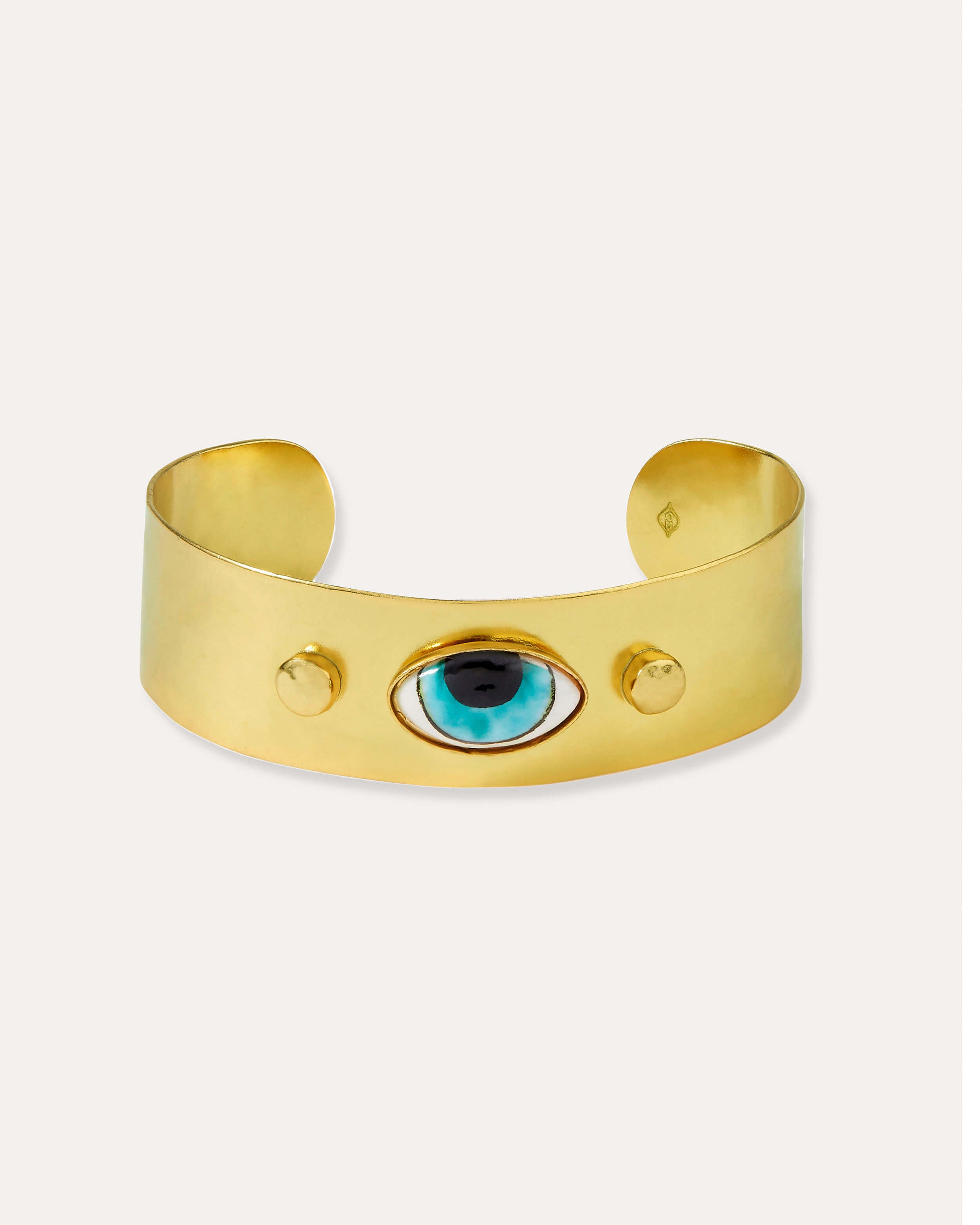 Adira Turquoise Porcelain Evil Eye Cuff Bracelet | Sustainable Jewellery by Ottoman Hands