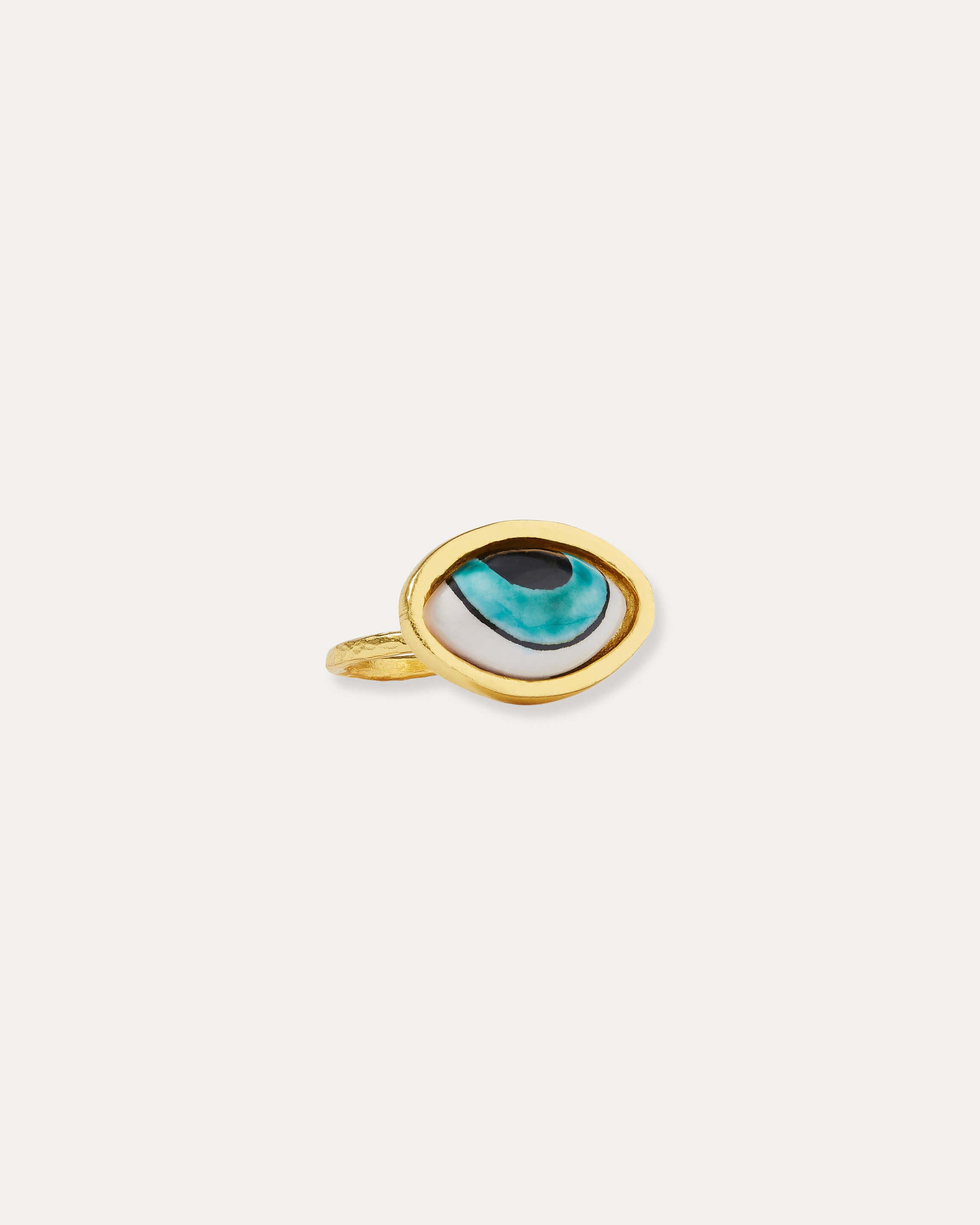 Adira Turquoise Porcelain Evil Eye Ring | Sustainable Jewellery by Ottoman Hands