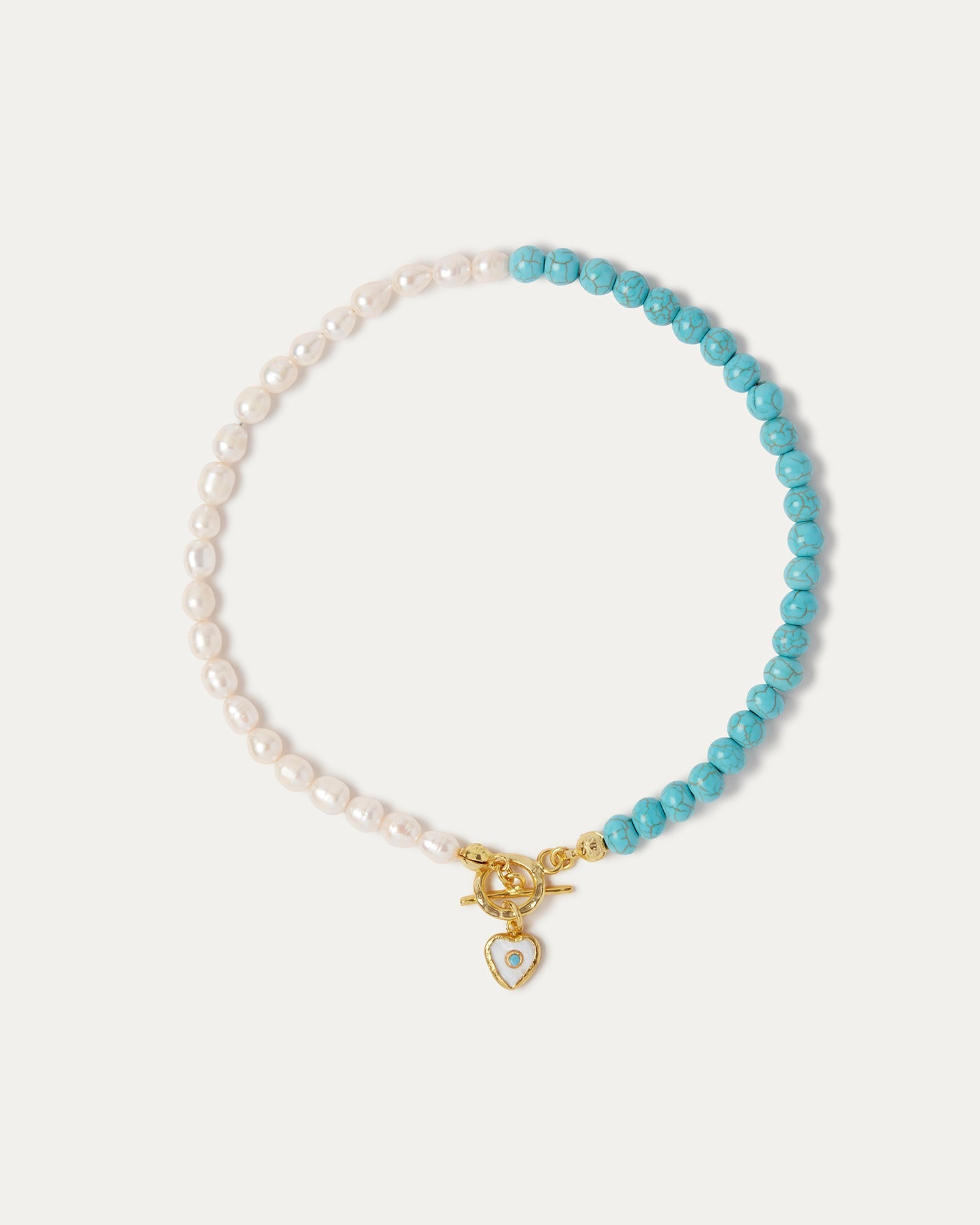 Agape Pearl and Turquoise Beaded Necklace | Sustainable Jewellery by Ottoman Hands
