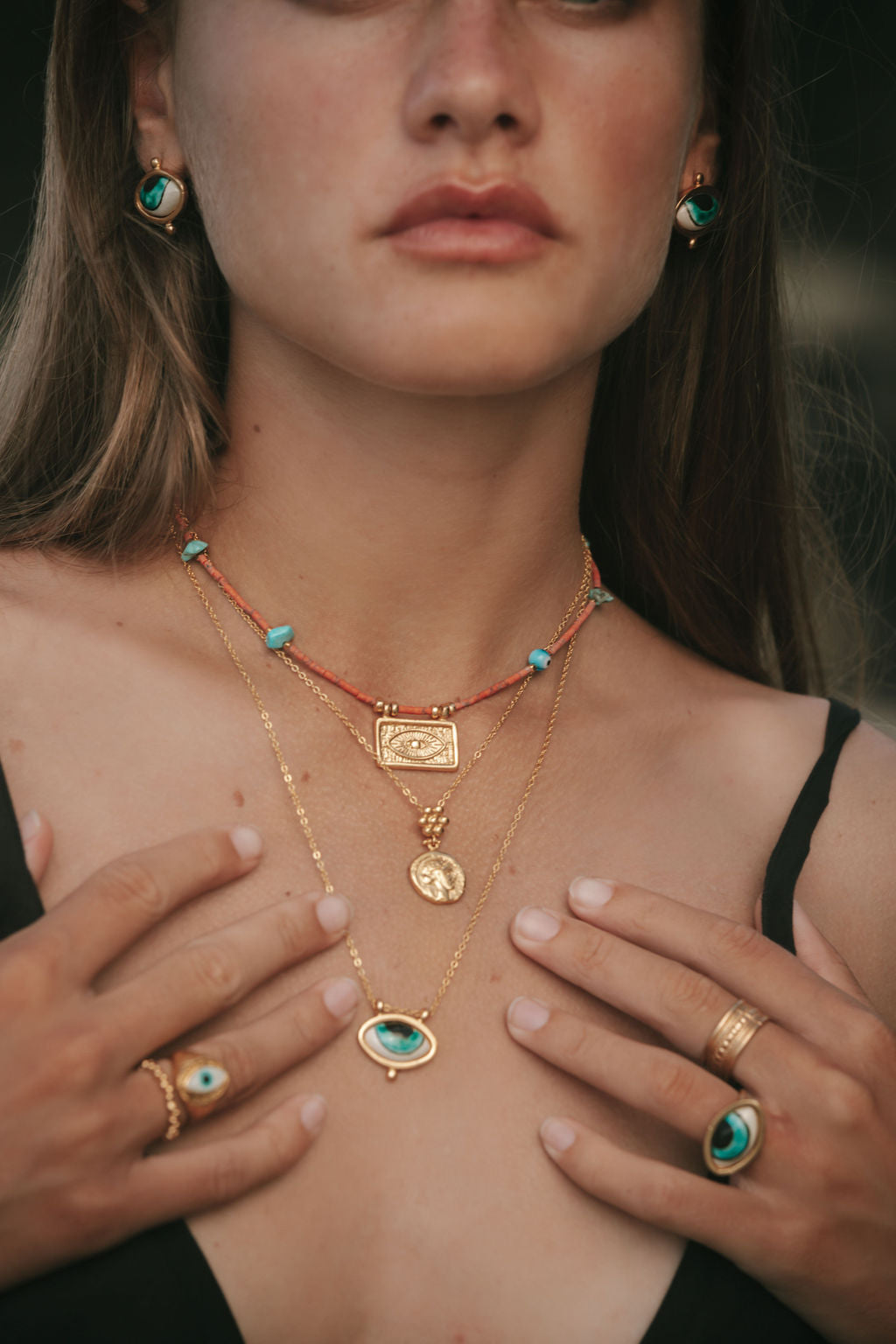 Arden Evil Eye Beaded Necklace | Sustainable Jewellery by Ottoman Hands