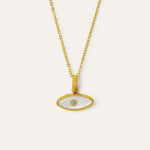 Aretha Mother of Pearl Eye Pendant Necklace | Sustainable Jewellery by Ottoman Hands