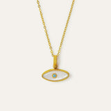 Aretha Mother of Pearl Eye Pendant Necklace | Sustainable Jewellery by Ottoman Hands