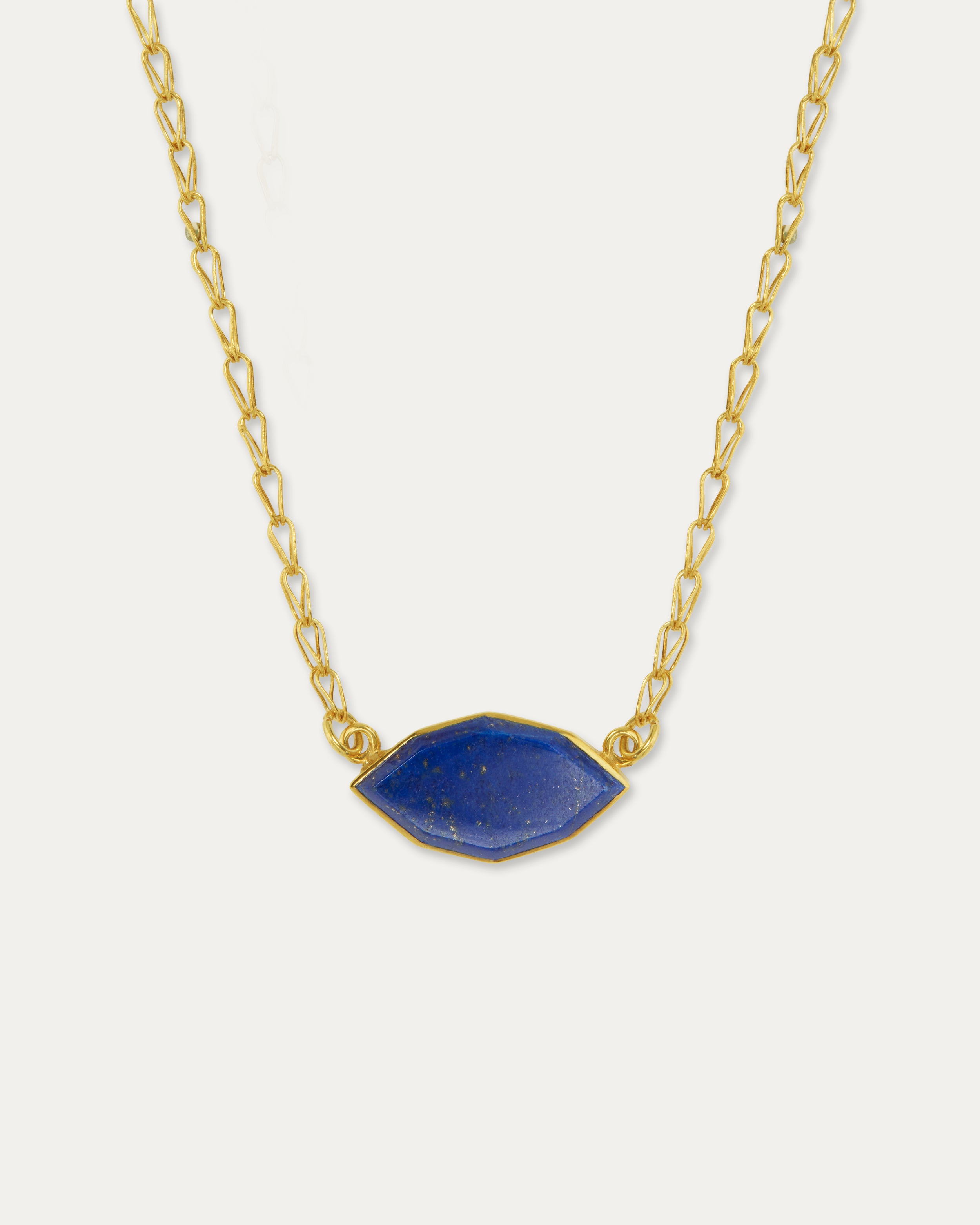 Arya Lapis Solid Eye Pendant Necklace | Sustainable Jewellery by Ottoman Hands