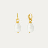 Ava Pearl Drop Huggie Earrings | Sustainable Jewellery by Ottoman Hands