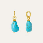 Ava Turquoise Drop Huggie Earrings | Sustainable Jewellery by Ottoman Hands