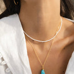 Ava Turquoise Pendant Necklace | Sustainable Jewellery by Ottoman Hands