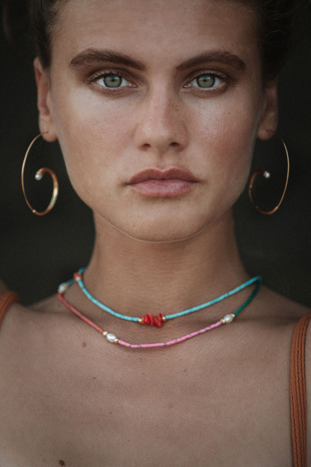 Avalon Pearl Pull Through Hoop Earrings | Sustainable Jewellery by Ottoman Hands