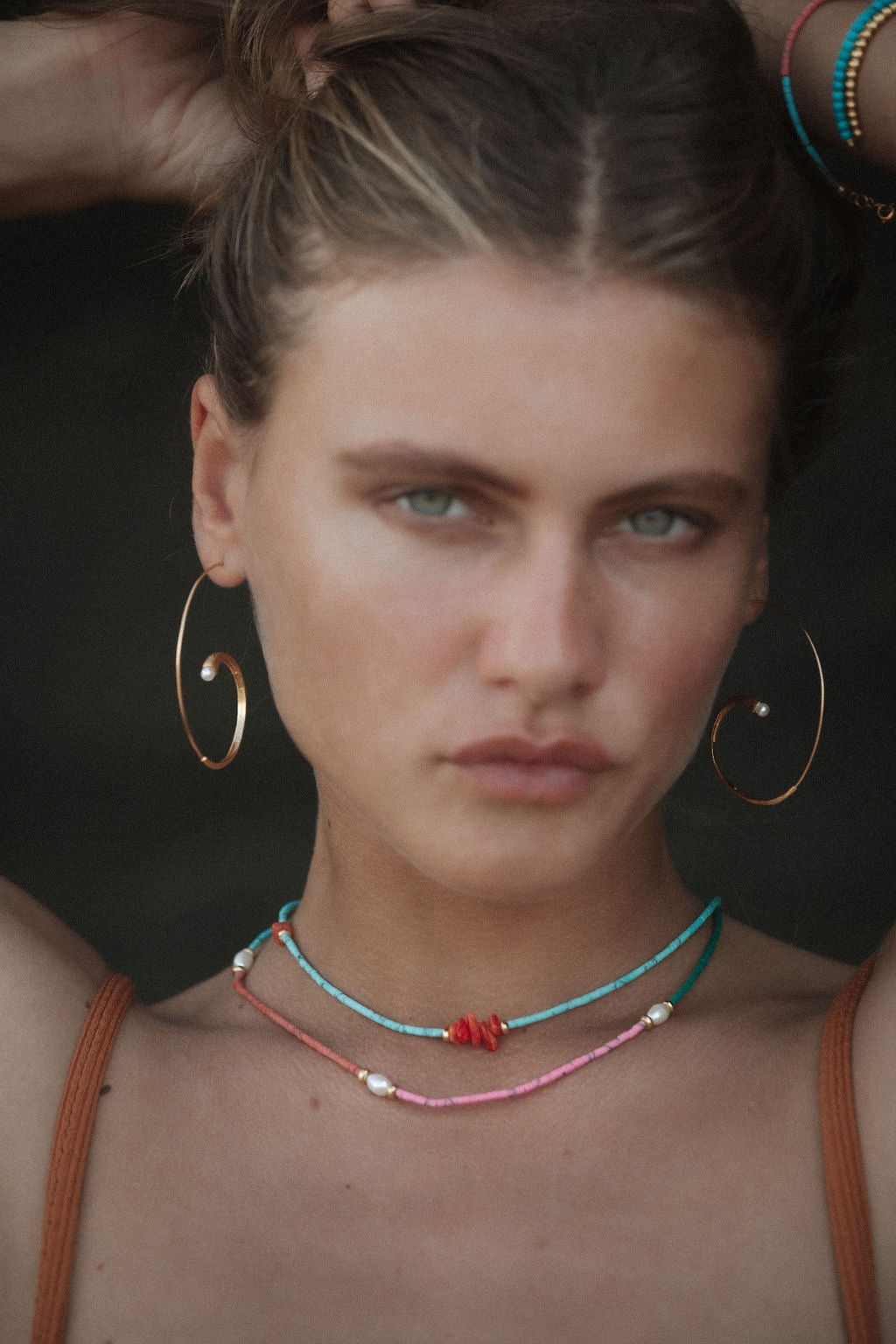 Avalon Pearl Pull Through Hoop Earrings | Sustainable Jewellery by Ottoman Hands