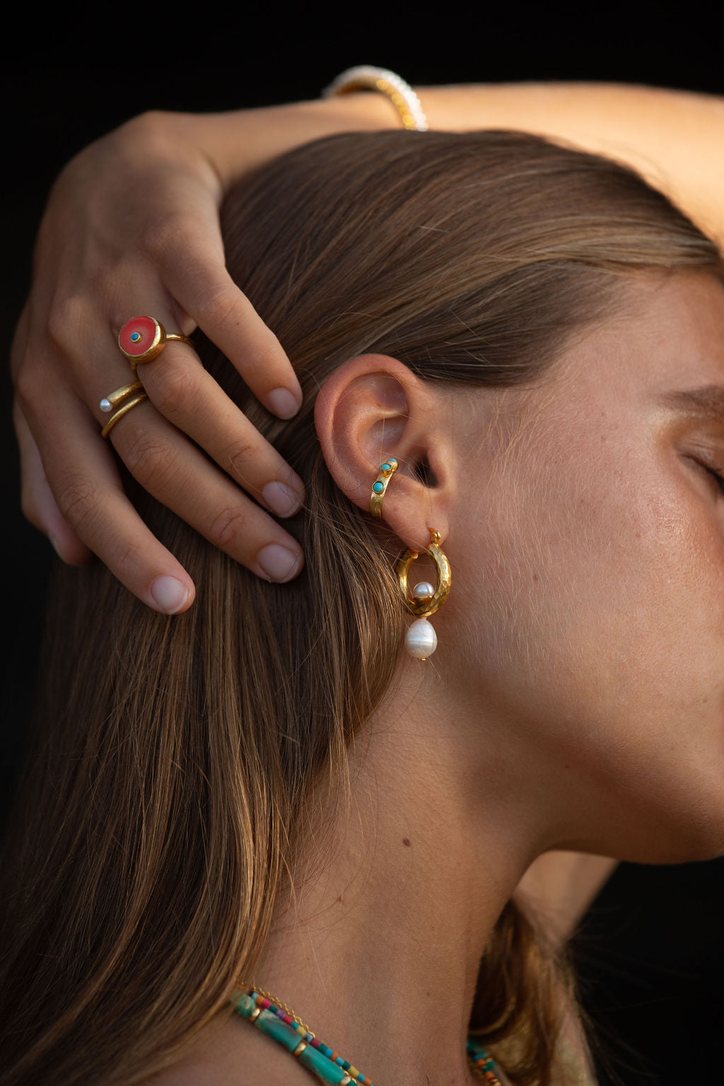 Avalon Pearl Stacking Ring | Sustainable Jewellery by Ottoman Hands