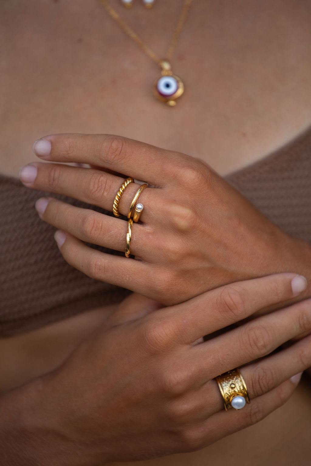 Avalon Pearl Stacking Ring | Sustainable Jewellery by Ottoman Hands