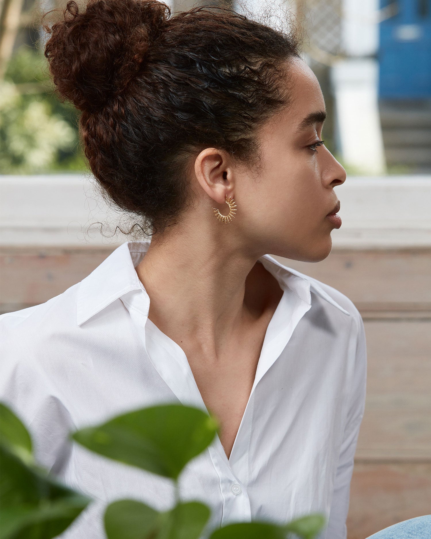 Aylin Gold Hoop Earrings | Sustainable Jewellery by Ottoman Hands