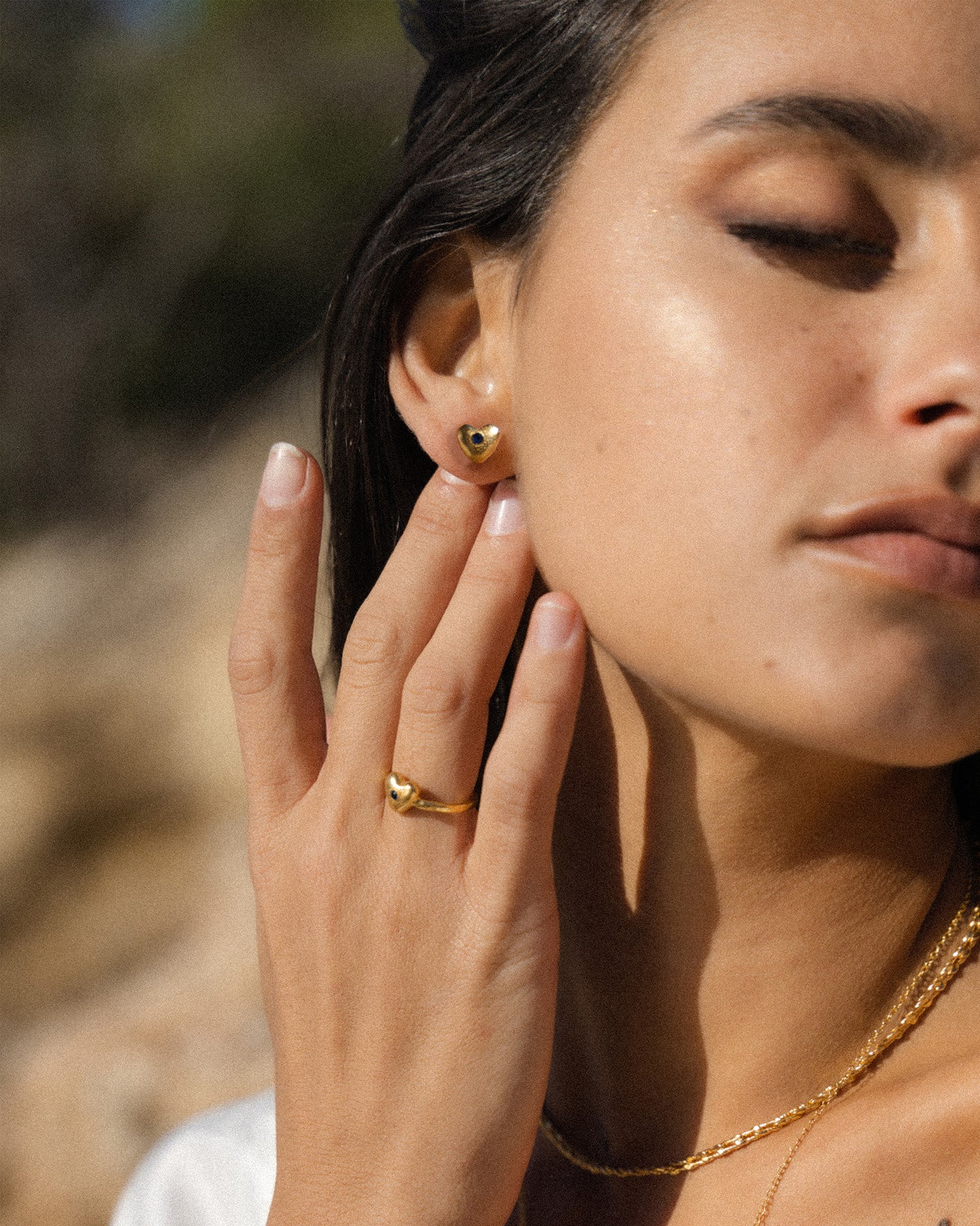 Marina Heart Stud Earrings | Sustainable Jewellery by Ottoman Hands