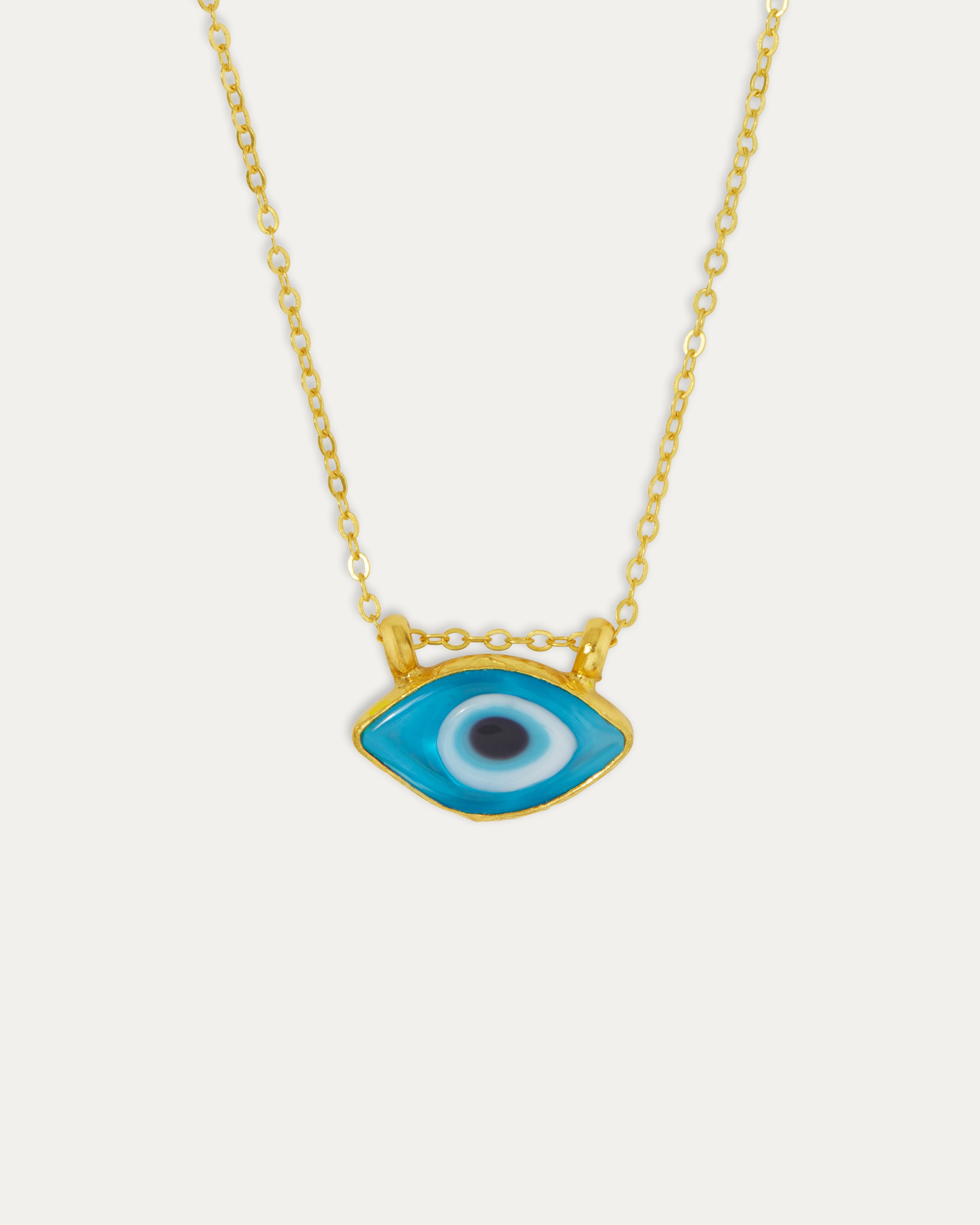 Evil eye glass pendant necklace deals