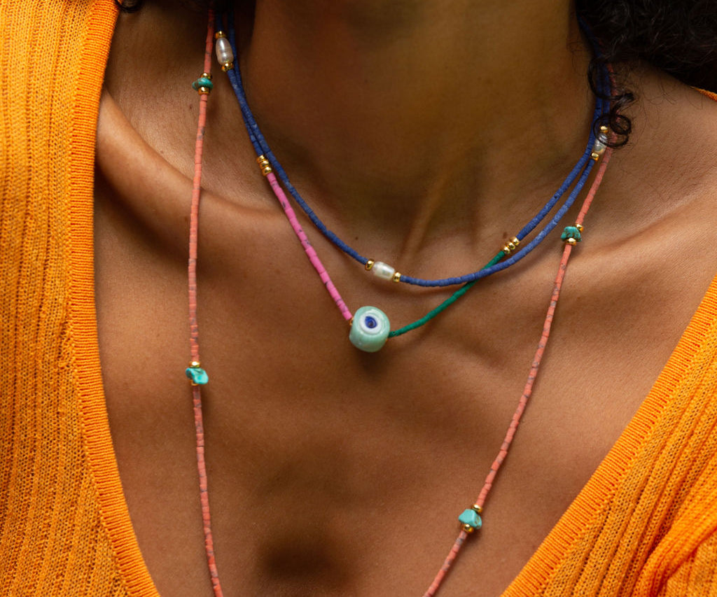 Camilla Pearl Beaded Necklace | Sustainable Jewellery by Ottoman Hands