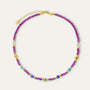 Clara Evil Eye Beaded Purple Jade Necklace | Sustainable Jewellery by Ottoman Hands