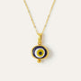 Cornicello Navy Evil Eye Artisan Glass Pendant Necklace | Sustainable Jewellery by Ottoman Hands