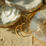 Aegina Gold Pull Through Hoop Earrings | Sustainable Jewellery by Ottoman Hands