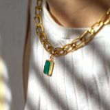 Esme Emerald Boyfriend Chain Necklace | Sustainable Jewellery by Ottoman Hands