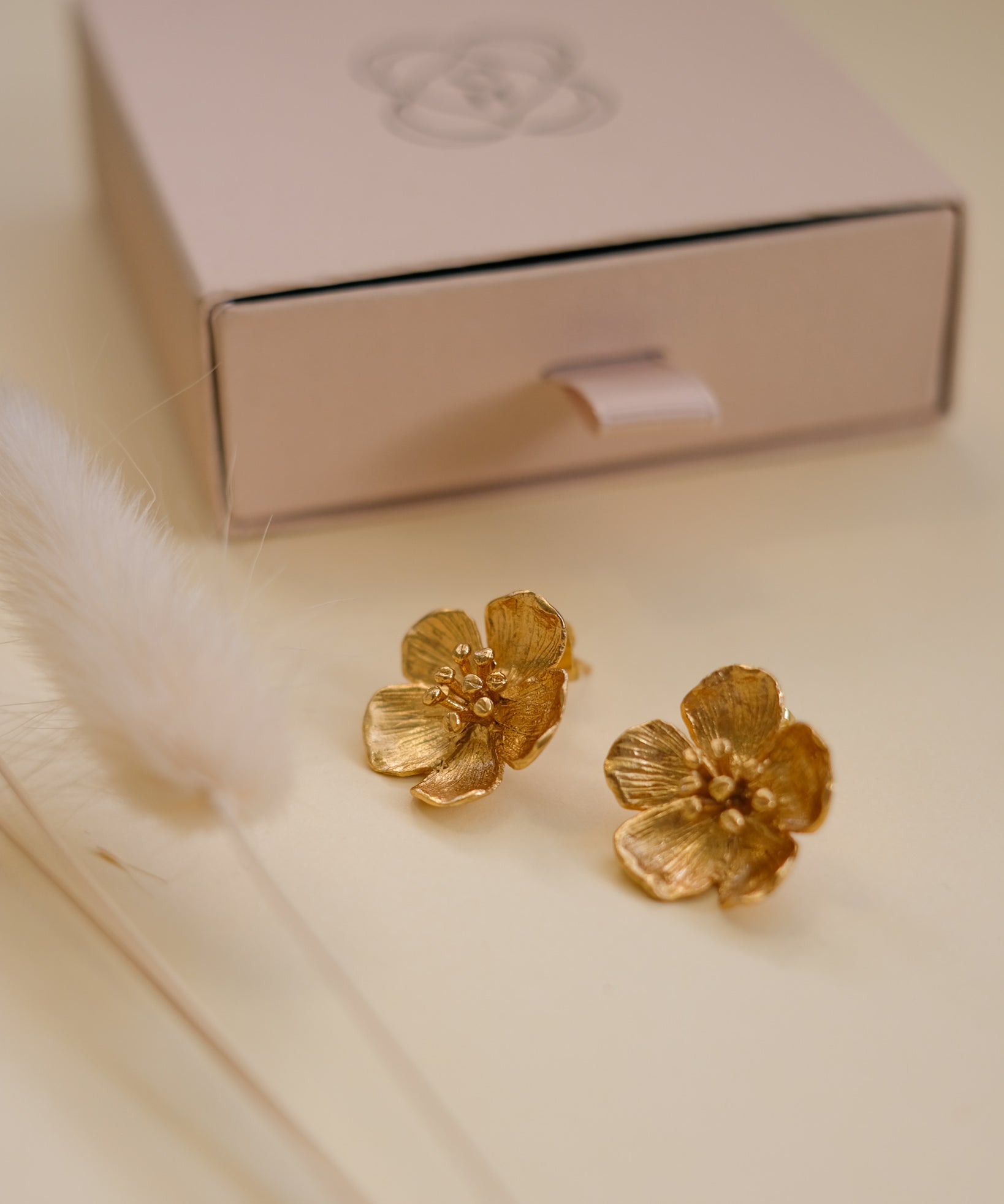 Buttercup Gold Flower Stud Earrings | Sustainable Jewellery by Ottoman Hands