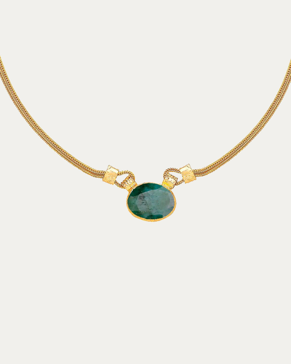 Daphne Emerald Chain Necklace | Sustainable Jewellery by Ottoman Hands