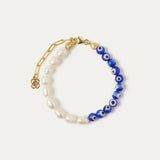 Mila Evil Eye and Pearl Beaded Bracelet | Sustainable Jewellery by Ottoman Hands