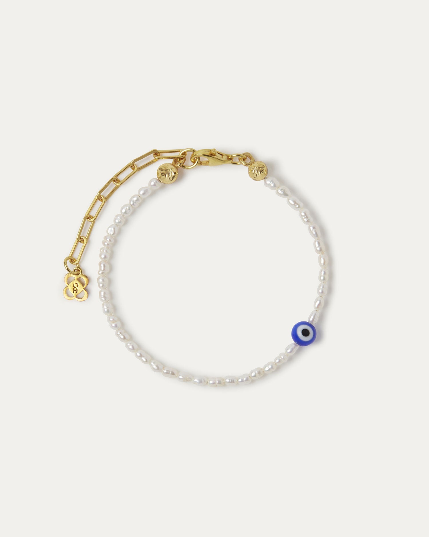 Dora Evil Eye and Pearl Beaded Bracelet | Sustainable Jewellery by Ottoman Hands