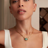 Daphne Emerald Chain Necklace | Sustainable Jewellery by Ottoman Hands