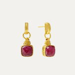 Eleanor Ruby Drop Stud Earrings | Sustainable Jewellery by Ottoman Hands