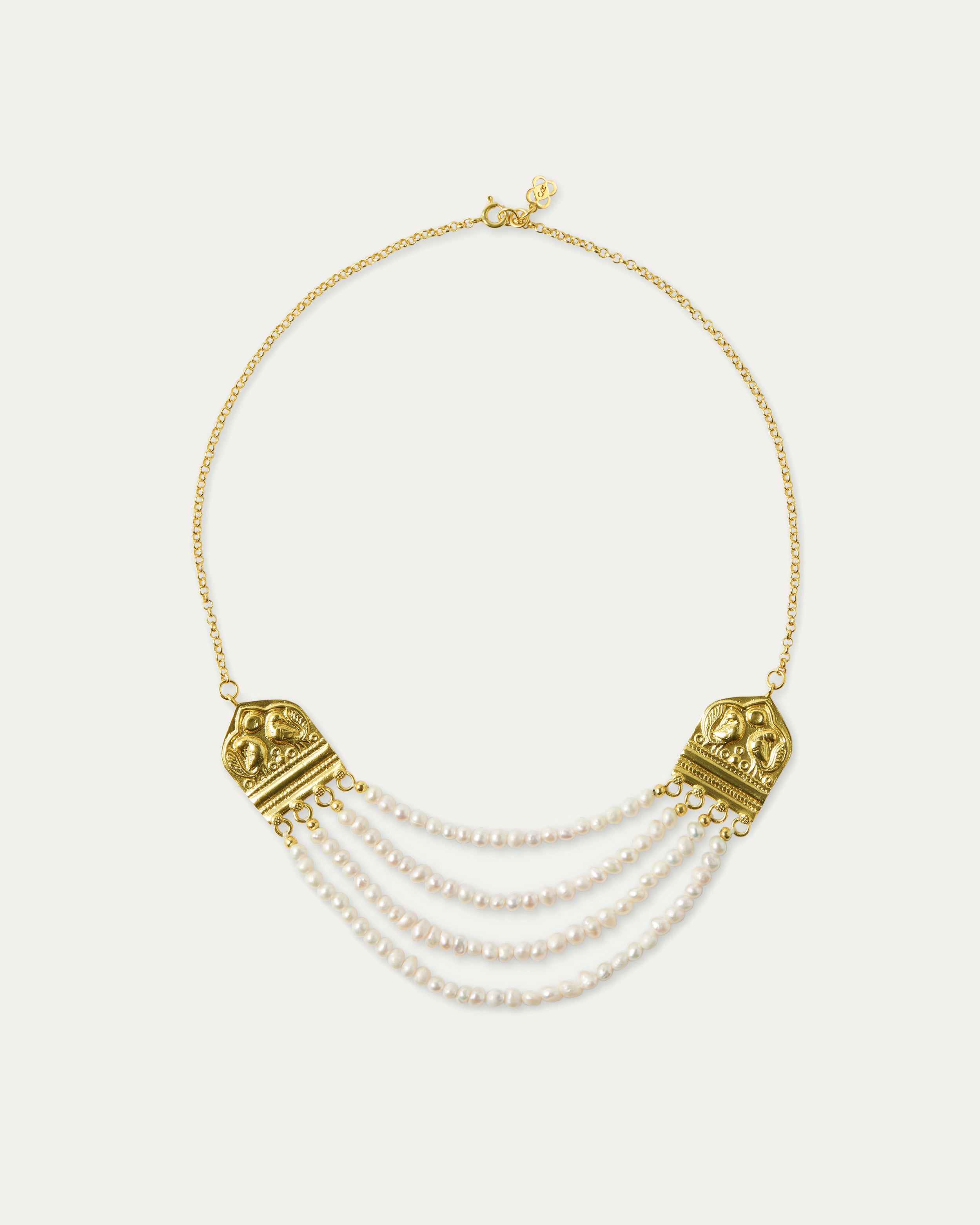 Elena Pearl Statement Antique Necklace | Sustainable Jewellery by Ottoman Hands