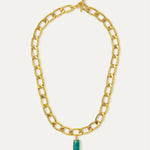Esme Emerald Boyfriend Chain Necklace | Sustainable Jewellery by Ottoman Hands