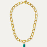 Esme Emerald Boyfriend Chain Necklace | Sustainable Jewellery by Ottoman Hands