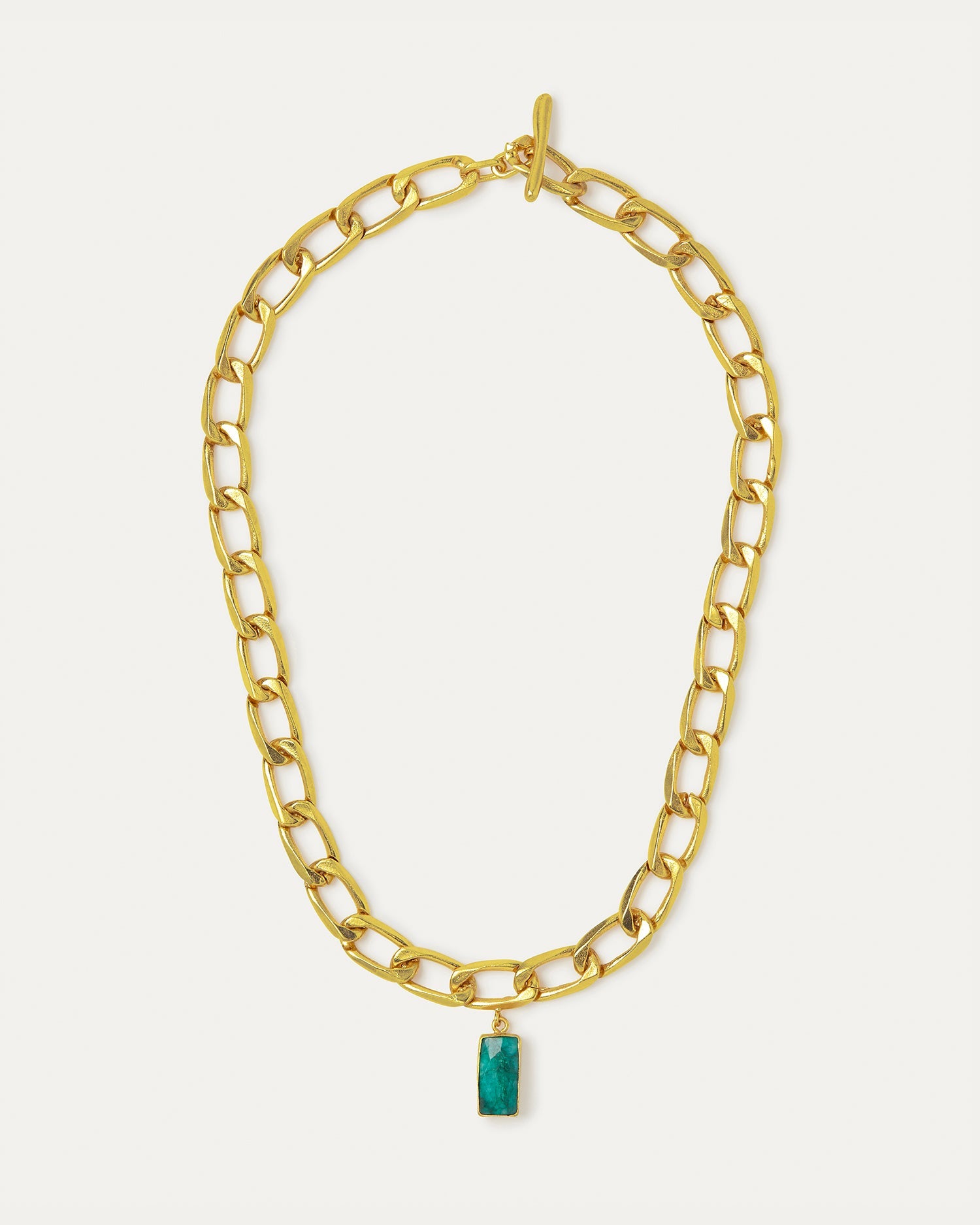 Esme Emerald Boyfriend Chain Necklace | Sustainable Jewellery by Ottoman Hands