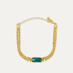 Everly Emerald Chain Bracelet | Sustainable Jewellery by Ottoman Hands