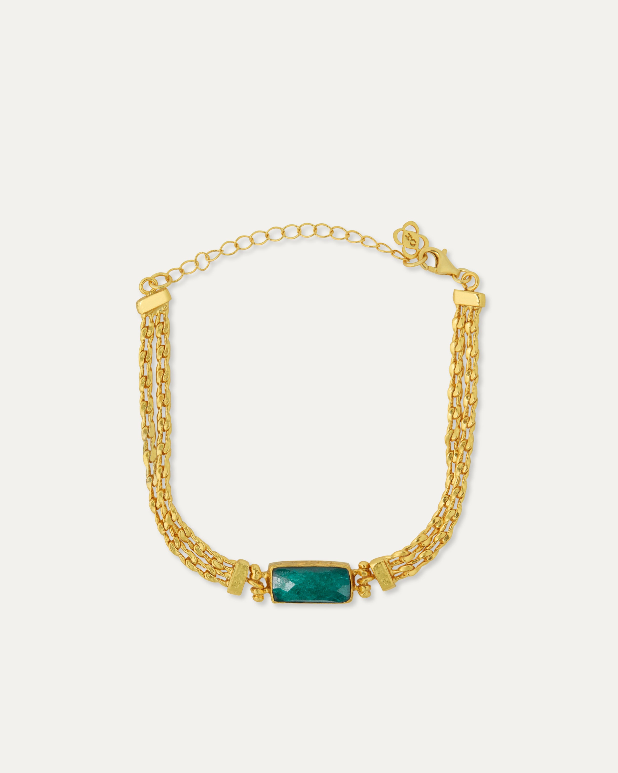 Everly Emerald Chain Bracelet | Sustainable Jewellery by Ottoman Hands