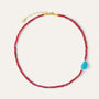 Felice Red Jade and Turquoise Beaded Necklace | Sustainable Jewellery by Ottoman Hands