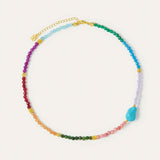 Felice Jade and Turquoise Beaded Necklace | Sustainable Jewellery by Ottoman Hands