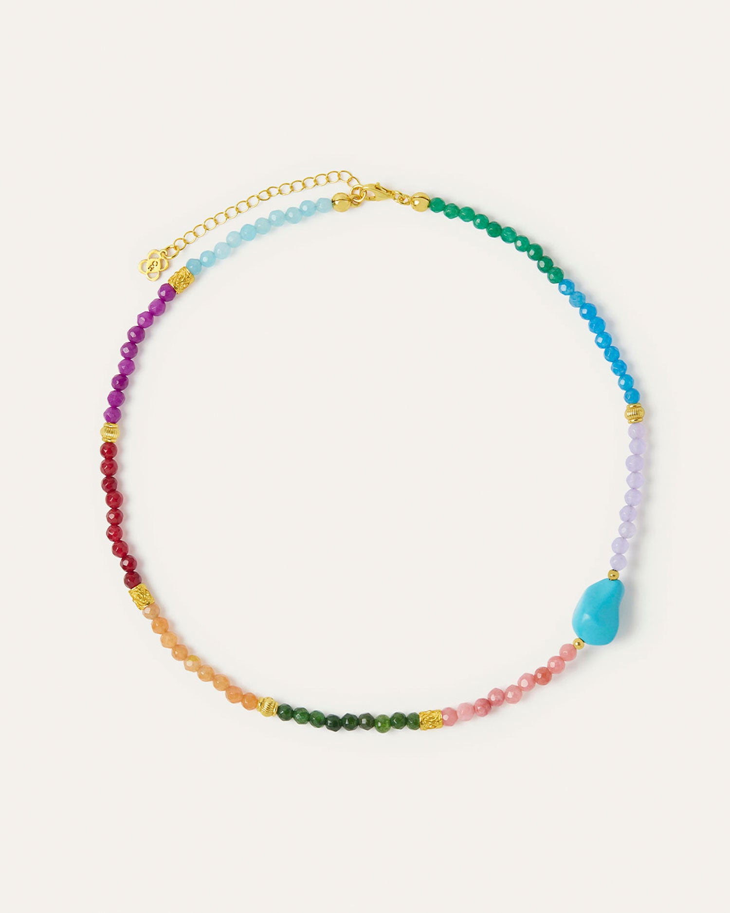 Felice Jade and Turquoise Beaded Necklace | Sustainable Jewellery by Ottoman Hands