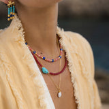 Felice Red Jade and Turquoise Beaded Necklace | Sustainable Jewellery by Ottoman Hands