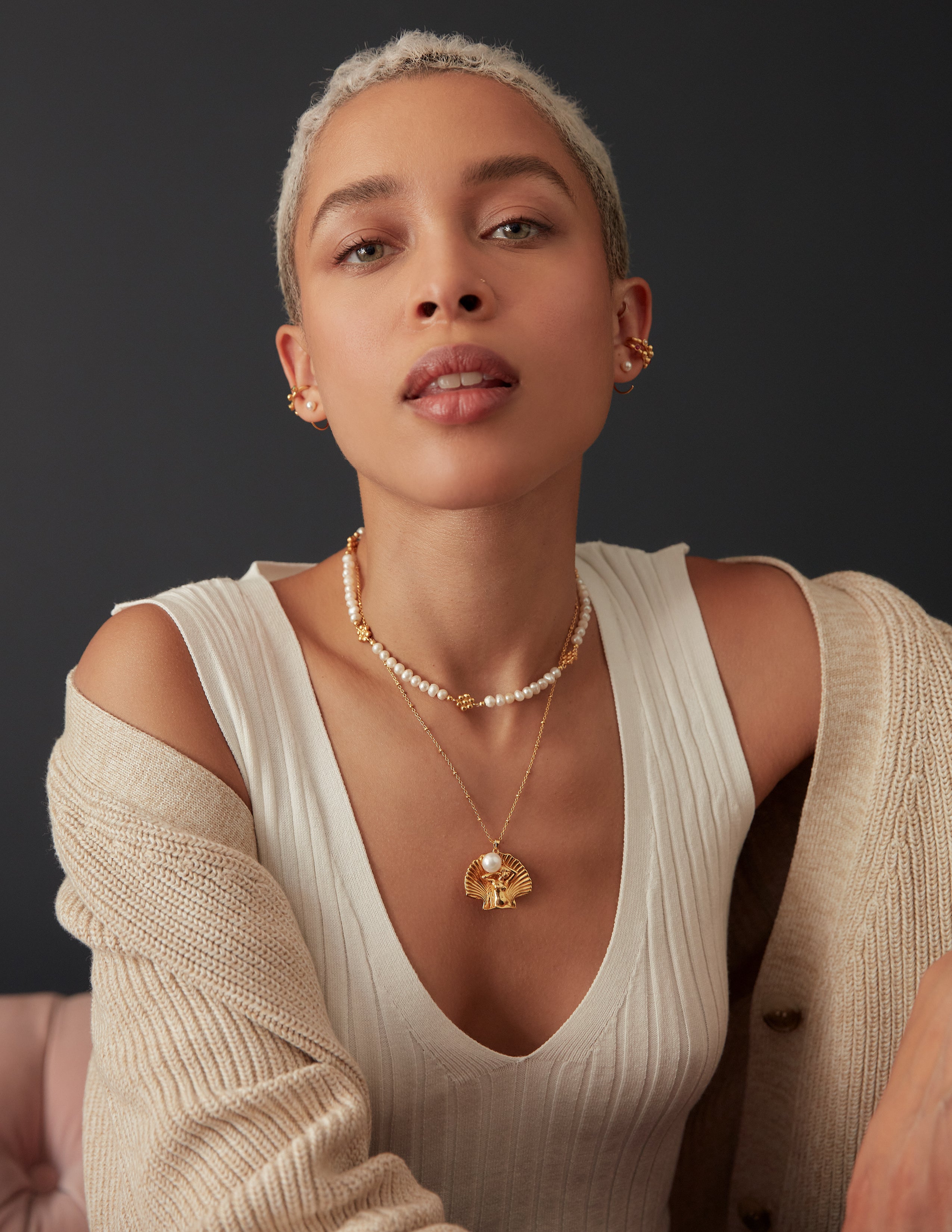 Goddess Aphrodite Pearl Pendant Necklace | Sustainable Jewellery by Ottoman Hands