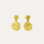 Goddess Demeter Coin Stud Earrings | Sustainable Jewellery by Ottoman Hands