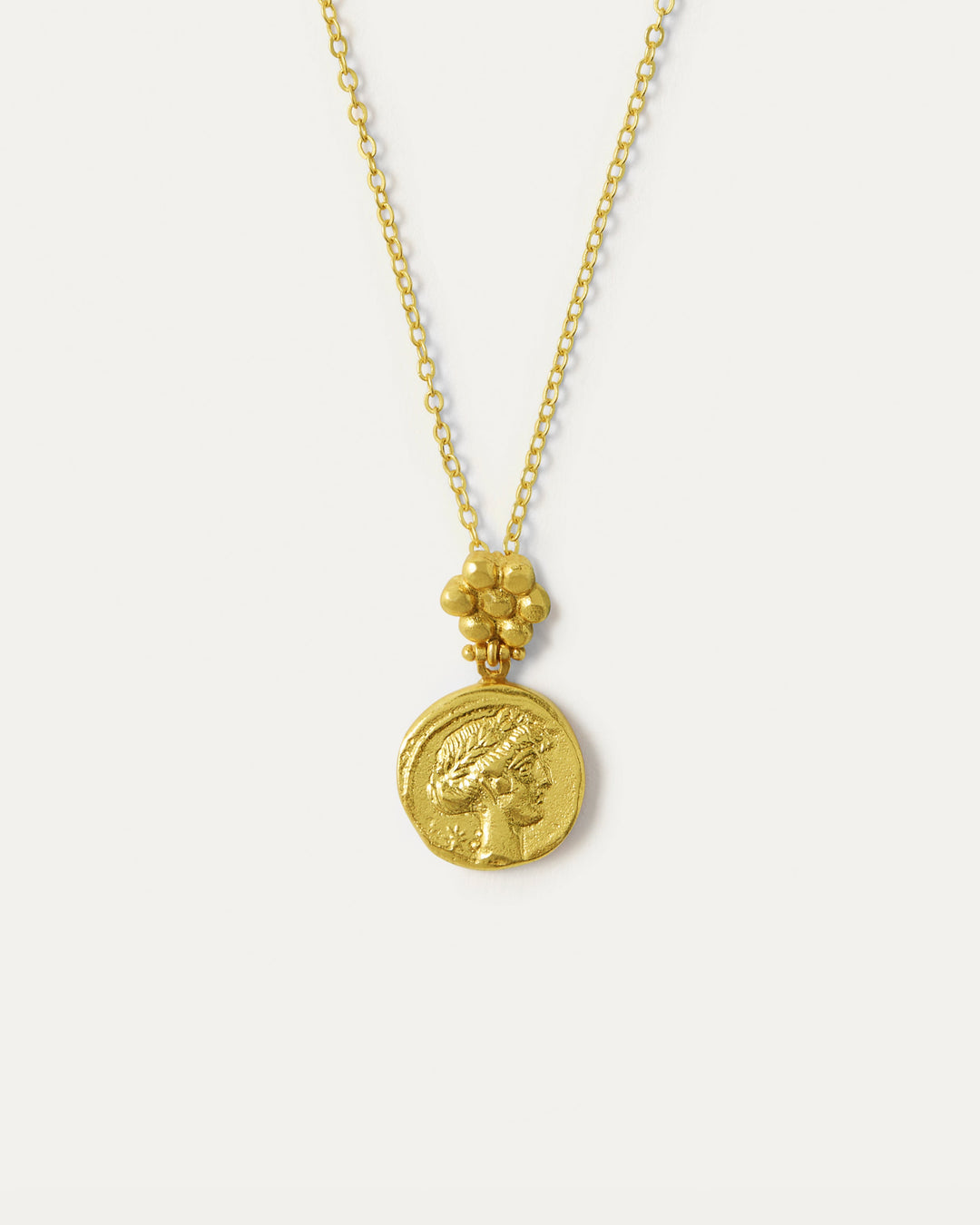 Goddess Demeter Coin Pendant Necklace - Gold | Ottoman Hands Jewellery