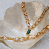 Esme Emerald Boyfriend Chain Necklace | Sustainable Jewellery by Ottoman Hands