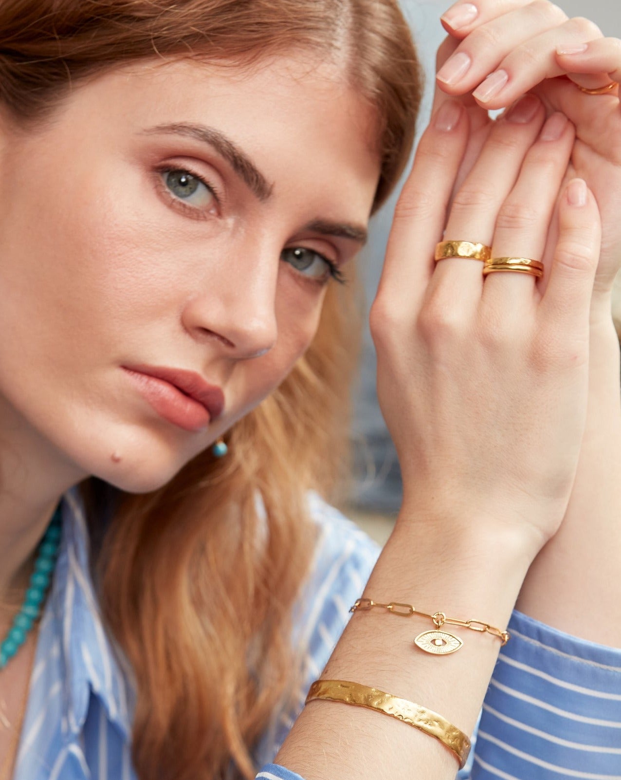 Iris Double Band Link Ring | Sustainable Jewellery by Ottoman Hands