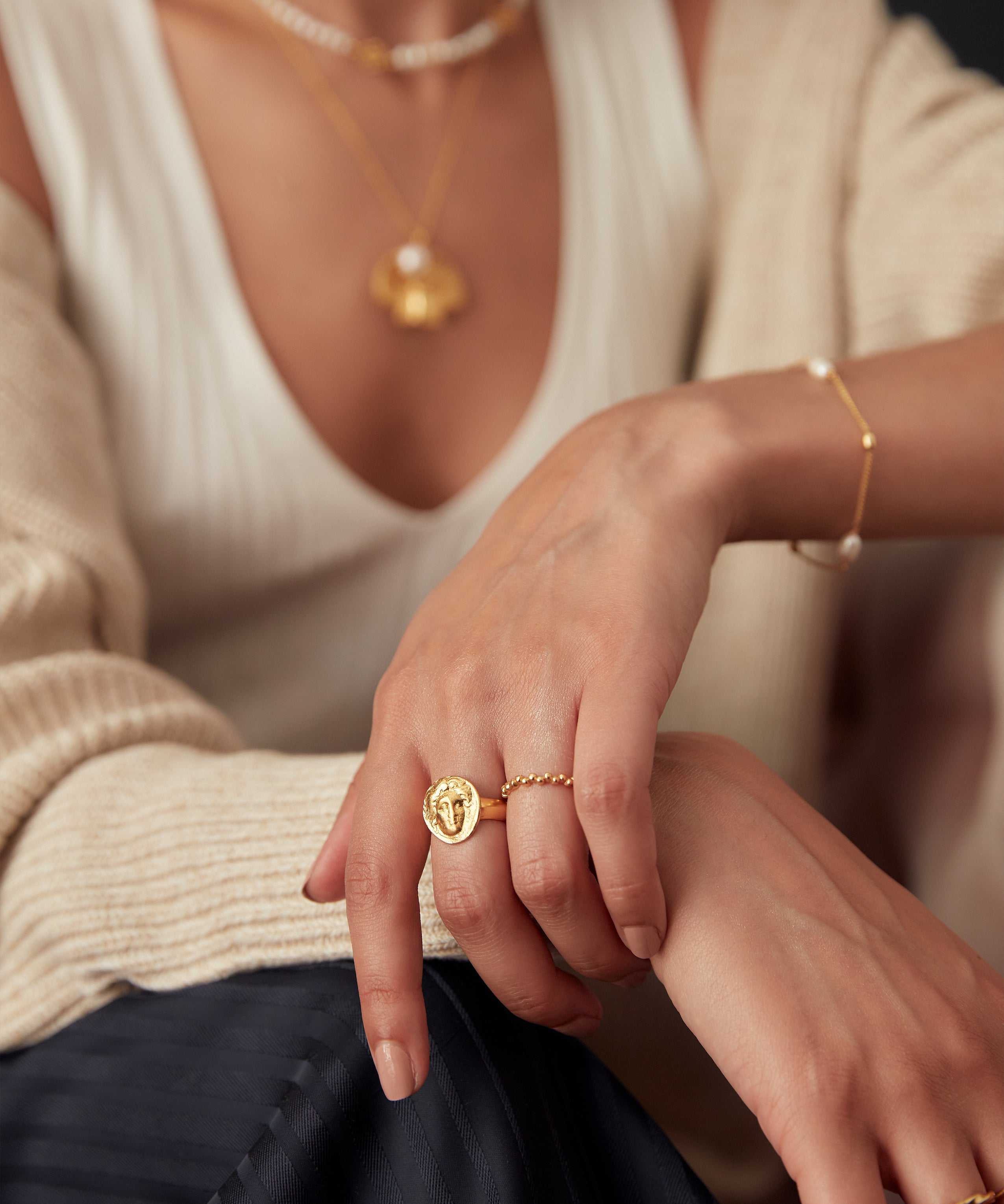 Jolene Gold Stacking Ring | Sustainable Jewellery by Ottoman Hands